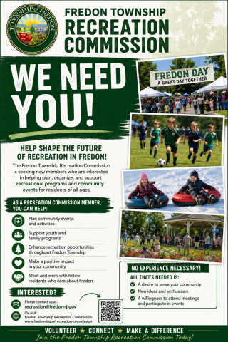 Shape the Future of Our Parks: Join the Fredon Township Recreation Commission
