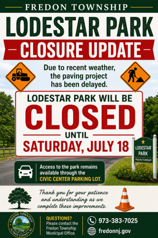 UPDATE Lodestar Park CLOSED to traffic until Saturday July 18th