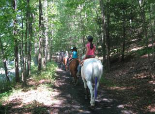 Horseback riding on Paulinskill Valley Trail