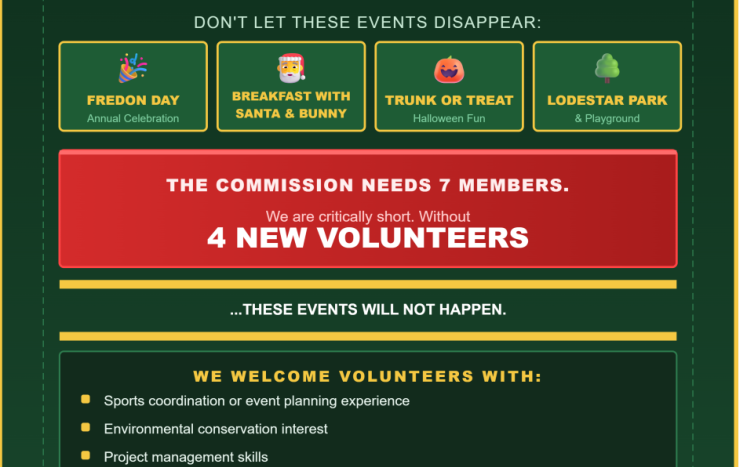 URGENT: Fredon Recreation Events Are at Risk — We Need YOU