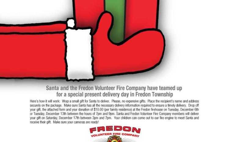 Special Delivery from Santa and the Fredon Volunteer Fire Department