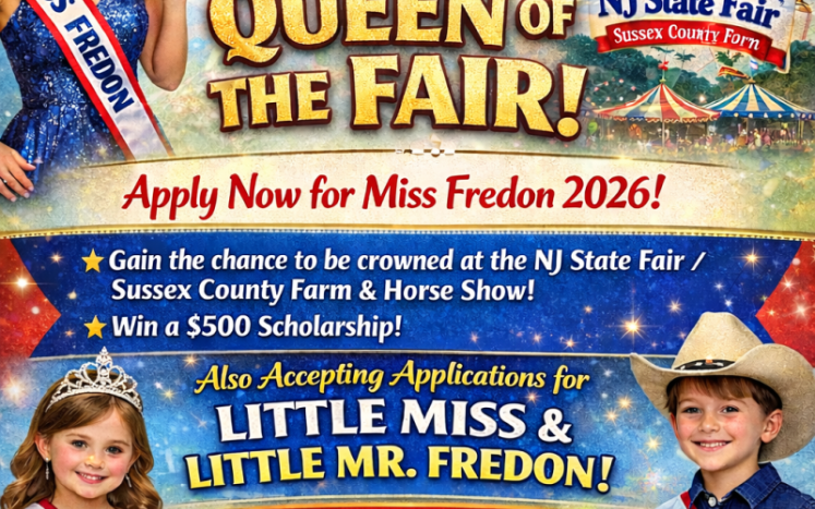  Nominations Now Open — Miss Fredon & Little Royals of Fredon 2026!